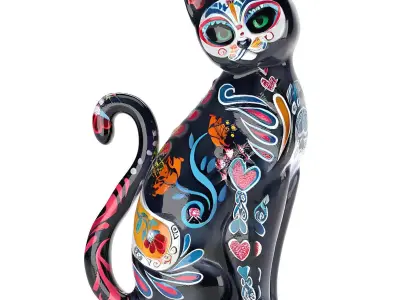 Alebrije Black Cat 3D model