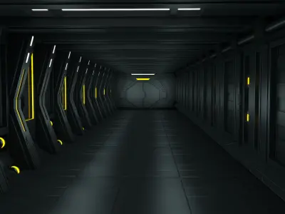 Sci Fi Tunnel 3D model