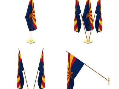 Arizona Flag Pack 3D model