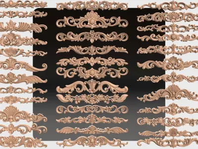 48 Carved decor for cnc 3D model