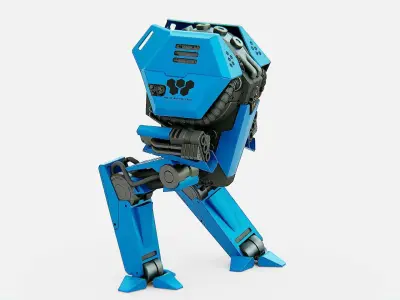 COMBAT DROID  FOVOS X Rigged for Unreal Engine - Unity - MIXAMO 3D model