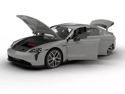 Porsche Taycan Turbo 2025 HQ 3d model 3D model