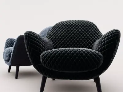 Poliform Mad Queen Armchair Free 3D model