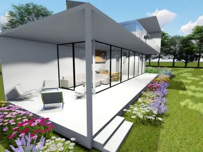 Modern house design 3D model