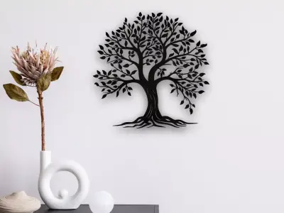 Tree Wall Art 3D print model shop