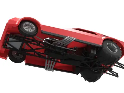 Vintage Pulling Funny car Scale 1 to 25 3D print model