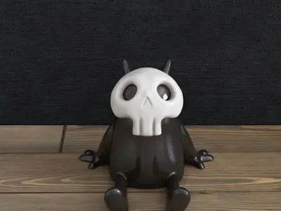 Creature Skull  character phone holder Free 3D print model
