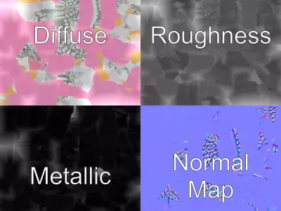 Fairy Godmother Wand Pink Chrome Finish model pack Low-poly 3D model