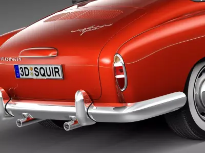 Volkswagen Karmann Ghia Cabrio 1955-1974 3D model