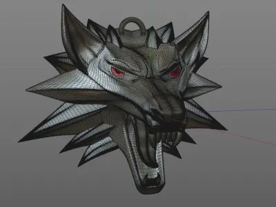 Witcher medallion 3D printable 3D model