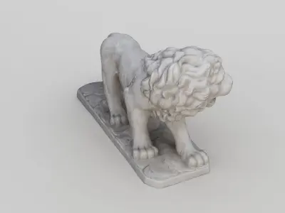 Lion Sculpture Statue 3D model
