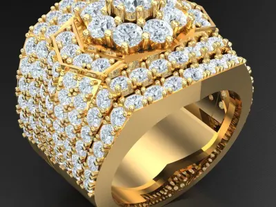 Luxury Men Rings Designs 4MR083 3D print model