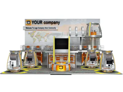 Booth Exhibition Stand a502a  3D model