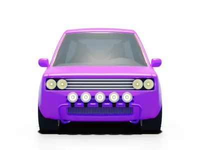 Concept Cartoon Rally Car 3D model
