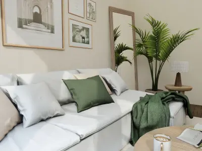 Living Room 5 Blender Scene 3D model