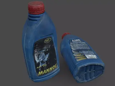 Motor Oil 2T Bottle 3D model