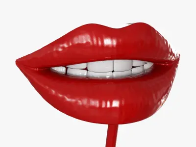 Figurine Lips red 3D model