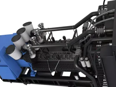 Industrial Diesel Generator 3D model