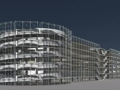 Parking garage building under construction 25-30 3D model