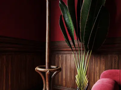 living room rouge  Low-poly 3D model