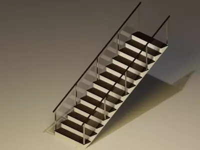 Staircase Low-poly 3D model