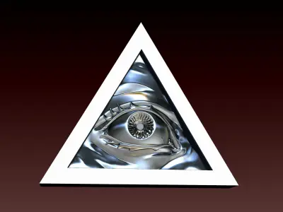 Ministry of Disinformation The Eye of Providence Illuminati Eye 3D print model