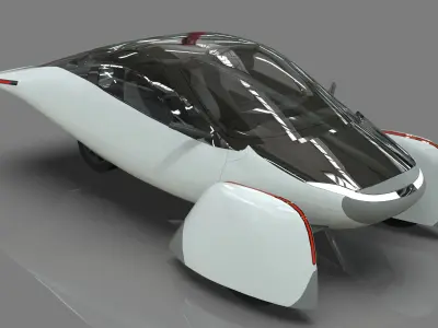 Aptera Solar Electric Vehicle Low-poly 3D model