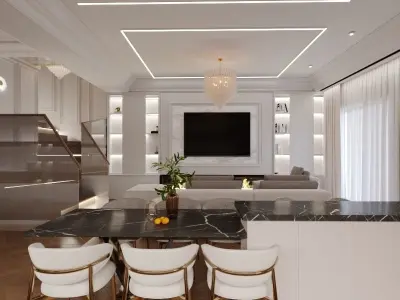 Living room design 3dmax 3D model