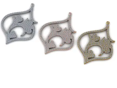 free jewelry pendant flower shape Free 3D print model
