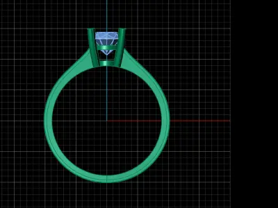STL 3DM Print Ready Women Diamond Ring Lightweight Printable  3D print model