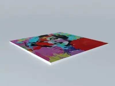 Pop Art - Marilyn Monroe Poster 70x70cm Free 3D model