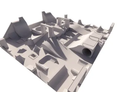 Skatepark-Skate Park PACK  3D model