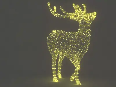 Christmas Decoration Led Reindeer  3D model