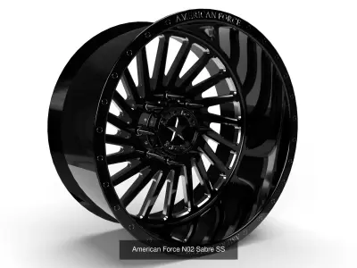 Jumbo American Force Wheels Pack 3D Model Collection