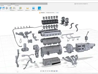 Ferrari Colombo 250 Engine - 3 liter 3D print model
