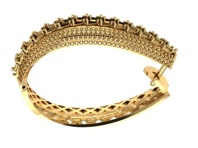 Luxury earring with diamonds 3D print model  3D print model