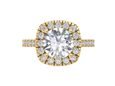 Solitaire Engagement Ring 3D print model