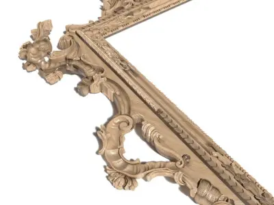 Frame-032 gold ornate frame 3D model