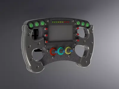 CLZ Steering Whell V2 F1 Steering Wheel Design for Similation 3D model