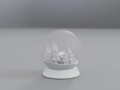 christmas globe Low-poly 3D model
