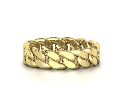 Cuban Link Chain Ring 6mm FULL US FINGERS CHART 5-11 3D print model