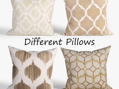 Decorative pillows  set 028 3D model