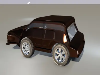 Car 3d Game Style Five Low-poly 3D model