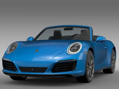 Porsche 911 Carrera 4 Cabriolet 991 2016  3D model