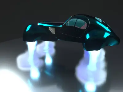 Bugatti type 57  futuristic special edited 3D model