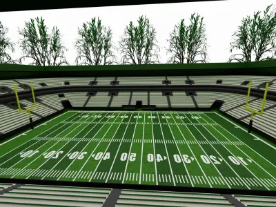American football stadium 3D model