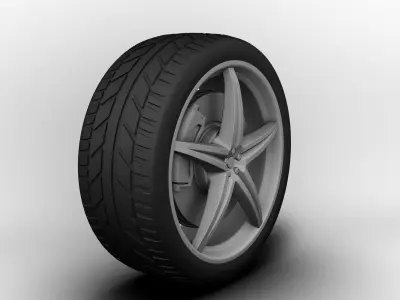 Tire model car wheel 3D model