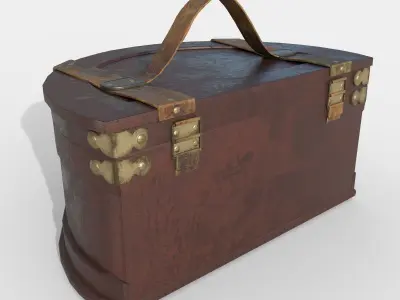 Antique Wooden Box 3D model