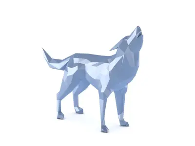 Low Poly Wolf 3D model purchase