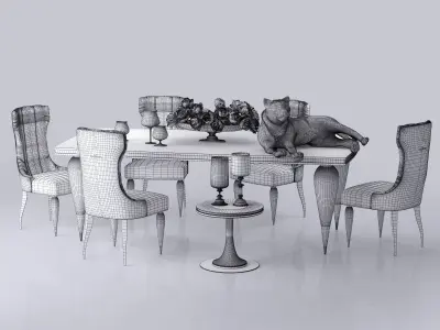 Table and Chair Jaguar AltaModa 3D model